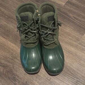 Sperry Forest Green Lace-Up Boots